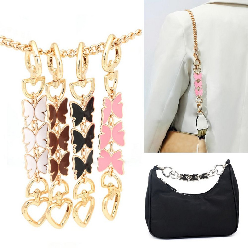 Pillangó alakú táska láncszíj-hosszabbító függesztő cserelánc pénztárcához Kuplung táska táska hosszabbító lánc táska tartozékok