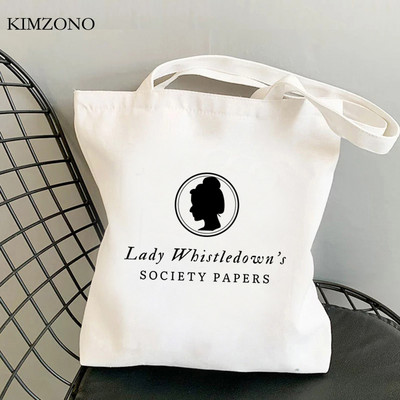 „Bridgerton“ pirkinių krepšys drobė „bolsas de tela“ perdirbimo krepšys pirkinių krepšys „cabas“ audinio krepšys „bolsas“, kurį galima pakartotinai naudoti