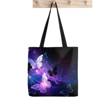 Shopper Basset Hound torba s oslikanim splatter printom ženska Harajuku shopper torba djevojka Torba za kupovinu na rame Ženska platnena torba