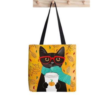 Shopper Basset Hound torba s oslikanim splatter printom ženska Harajuku shopper torba djevojka Torba za kupovinu na rame Ženska platnena torba