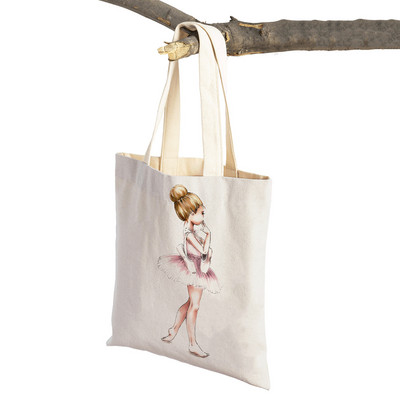 Crtani Lychee Life Baletanka Slatka dječja torba za kupnju u supermarketu Ženska torbica Eko ležerna platnena torba za žene