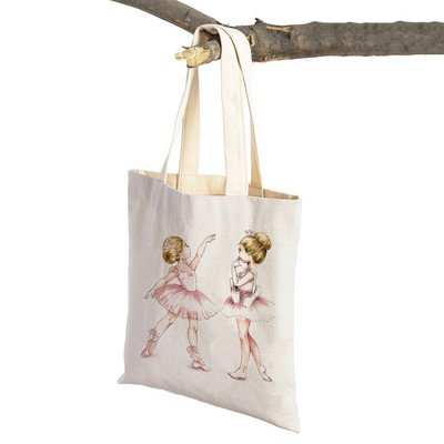 Crtani Lychee Life Baletanka Slatka dječja torba za kupnju u supermarketu Ženska torbica Eko ležerna platnena torba za žene