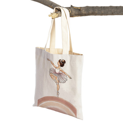 Crtani Lychee Life Baletanka Slatka dječja torba za kupnju u supermarketu Ženska torbica Eko ležerna platnena torba za žene