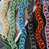 Fish Bone 30-120cm rășină acrilică cu lanț pentru geantă curea de mână curea din plastic la modă colorată pentru femei, accesorii pentru geantă, curea de umăr