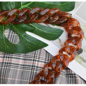 Fish Bone 30-120cm rășină acrilică cu lanț pentru geantă curea de mână curea din plastic la modă colorată pentru femei, accesorii pentru geantă, curea de umăr