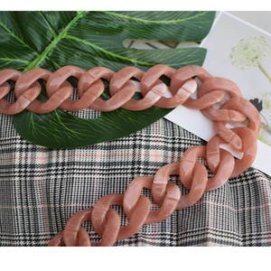 Fish Bone 30-120cm rășină acrilică cu lanț pentru geantă curea de mână curea din plastic la modă colorată pentru femei, accesorii pentru geantă, curea de umăr