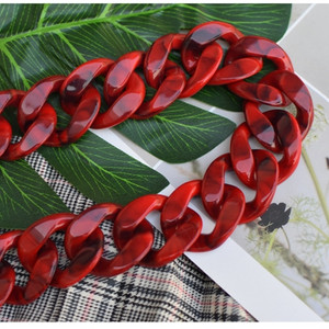 Fish Bone 30-120cm rășină acrilică cu lanț pentru geantă curea de mână curea din plastic la modă colorată pentru femei, accesorii pentru geantă, curea de umăr