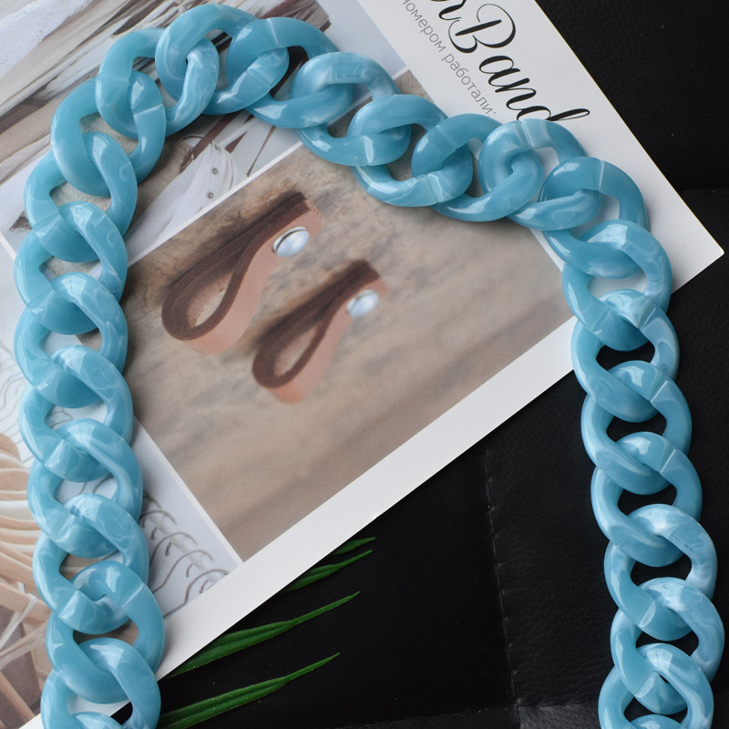 Fish Bone 30-120cm rășină acrilică cu lanț pentru geantă curea de mână curea din plastic la modă colorată pentru femei, accesorii pentru geantă, curea de umăr