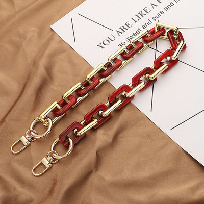 Új akril táska lánc táska szíj kivehető táska kiegészítők színes női gyanta táskalánc táska lánc erszényes lánc Fishbone lánc