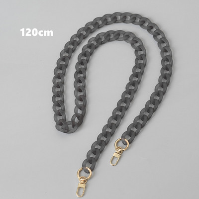 Naujas mados moters krepšio aksesuaras, nuimamų dalių pakaitinė grandinėlė, pilka derva, prabangus dirželis, moteriškas akrilo pečių rankenos grandinėlė