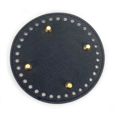 2 stílus, kerek aljú barkácsolás válltáskákhoz PU bőr kötőtáska alja Kézzel készített kézitáska kiegészítők Horgolt táska alja