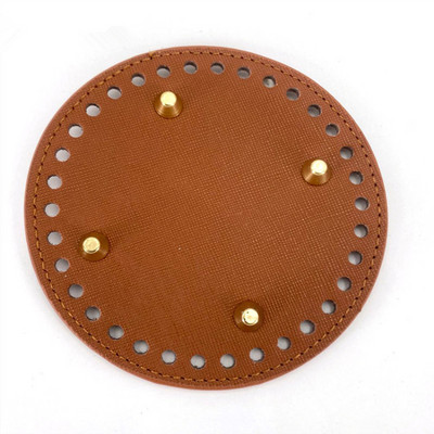 2 stílus, kerek aljú barkácsolás válltáskákhoz PU bőr kötőtáska alja Kézzel készített kézitáska kiegészítők Horgolt táska alja