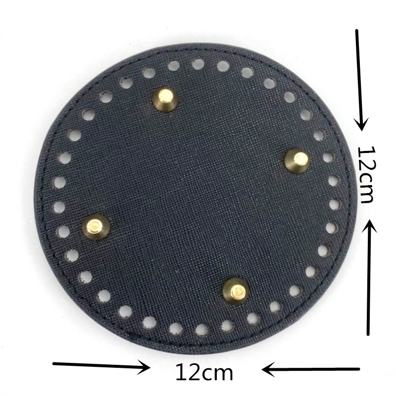 2 stílus, kerek aljú barkácsolás válltáskákhoz PU bőr kötőtáska alja Kézzel készített kézitáska kiegészítők Horgolt táska alja