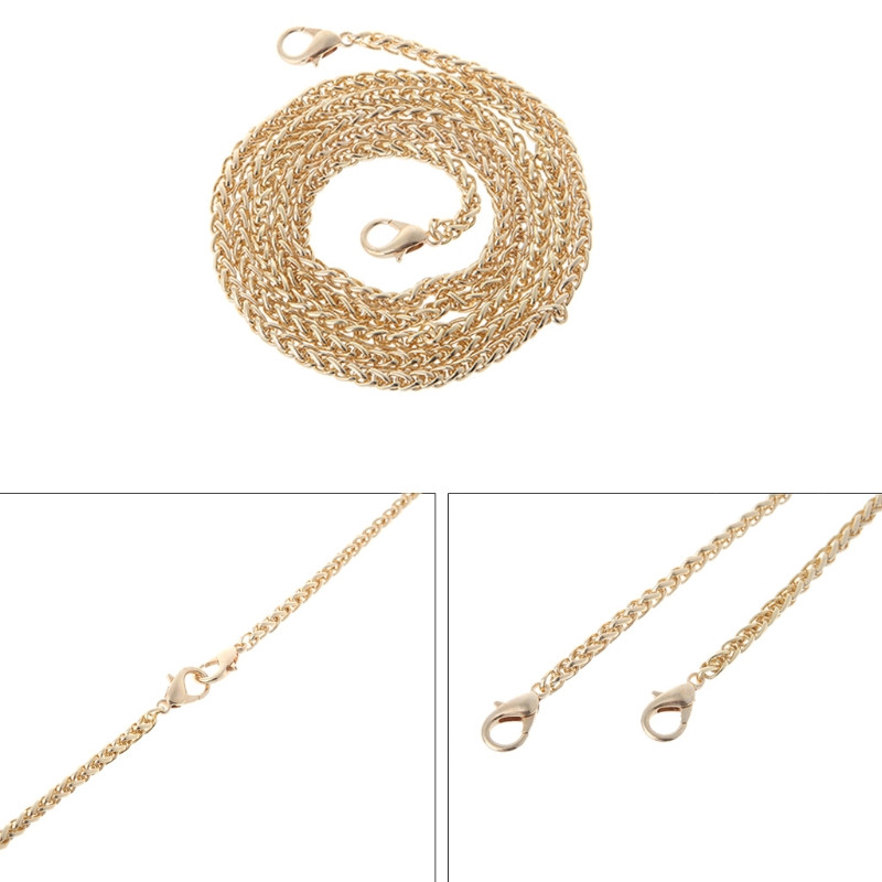 Maiņas somiņas ķēdes siksna Rokturis Pleci Crossbody Rokassomu Soma Metāls 120cm