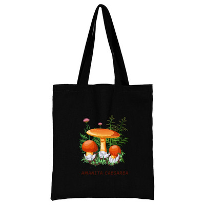 Női táska nagy kapacitású válltáskák Alkalmi vásárló vászon Divat Harajuku gombanyomat Újrafelhasználható összecsukható kézitáskák