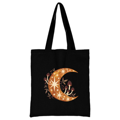 Női táska nagy kapacitású válltáskák Alkalmi vásárló vászon Divat Harajuku gombanyomat Újrafelhasználható összecsukható kézitáskák