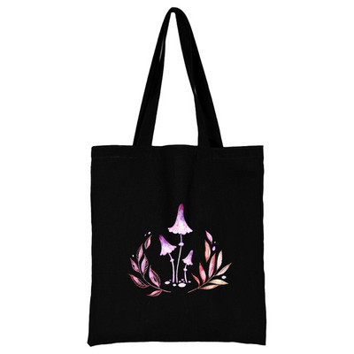 Női táska nagy kapacitású válltáskák Alkalmi vásárló vászon Divat Harajuku gombanyomat Újrafelhasználható összecsukható kézitáskák