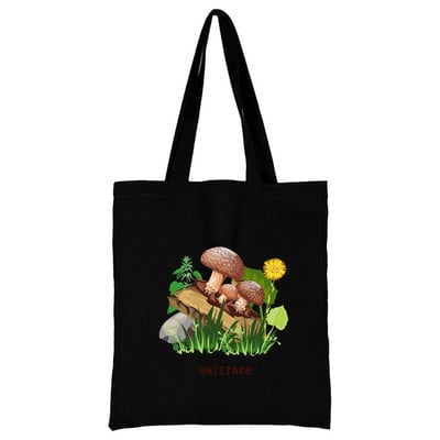 Női táska nagy kapacitású válltáskák Alkalmi vásárló vászon Divat Harajuku gombanyomat Újrafelhasználható összecsukható kézitáskák