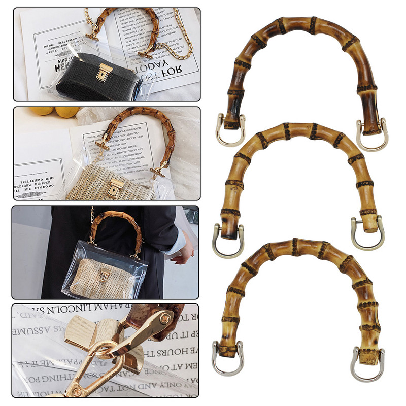 2 komada bambusovih torbica u obliku slova U Ručka za ručno izrađene ženske torbice DIY torbica Zamjena Dodaci Izrada ukrasa za torbe