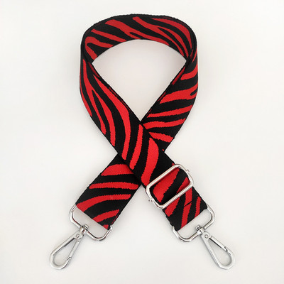Curea de nailon pentru genți de mână, curea reglabilă pentru genți de mână pentru femei, cu dungi din nailon, cu dungi de zebră, accesorii pentru bagaje pentru bagaje.