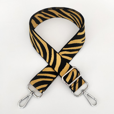 Curea de nailon pentru genți de mână, curea reglabilă pentru genți de mână pentru femei, cu dungi din nailon, cu dungi de zebră, accesorii pentru bagaje pentru bagaje.