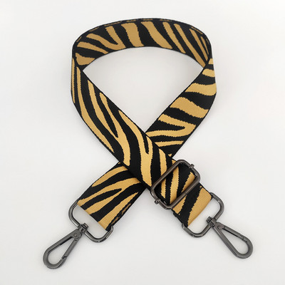 Curea de nailon pentru genți de mână, curea reglabilă pentru genți de mână pentru femei, cu dungi din nailon, cu dungi de zebră, accesorii pentru bagaje pentru bagaje.