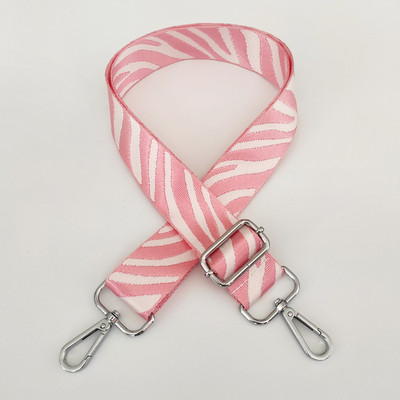 Curea de nailon pentru genți de mână, curea reglabilă pentru genți de mână pentru femei, cu dungi din nailon, cu dungi de zebră, accesorii pentru bagaje pentru bagaje.