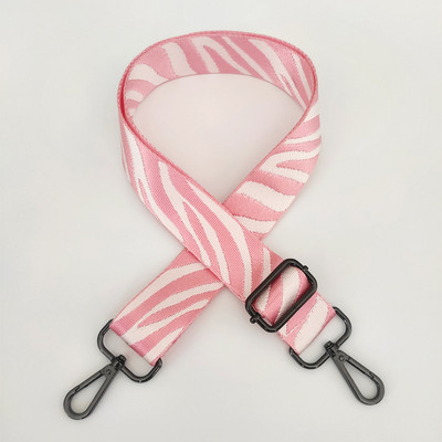 Curea de nailon pentru genți de mână, curea reglabilă pentru genți de mână pentru femei, cu dungi din nailon, cu dungi de zebră, accesorii pentru bagaje pentru bagaje.