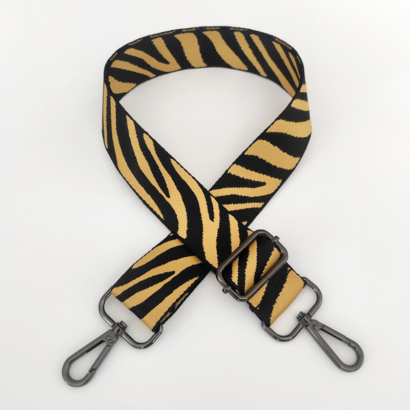 Curea de nailon pentru genți de mână, curea reglabilă pentru genți de mână pentru femei, cu dungi din nailon, cu dungi de zebră, accesorii pentru bagaje pentru bagaje.