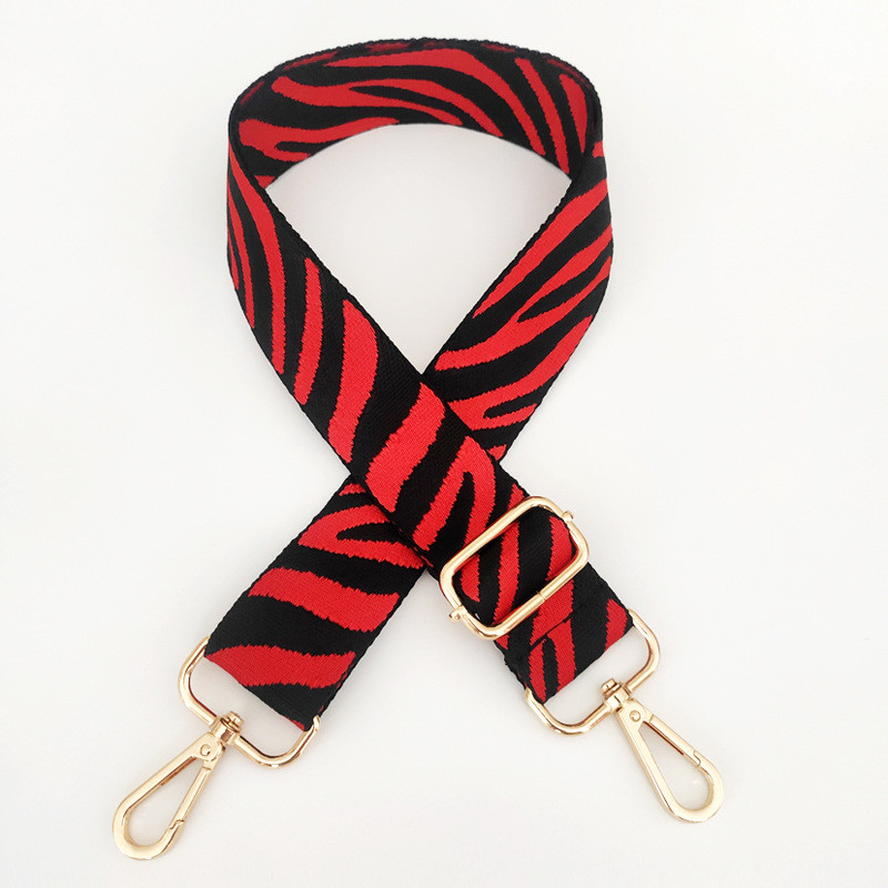 Curea de nailon pentru genți de mână, curea reglabilă pentru genți de mână pentru femei, cu dungi din nailon, cu dungi de zebră, accesorii pentru bagaje pentru bagaje.