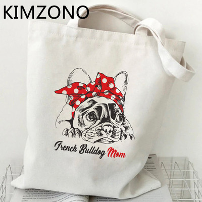 Kutya bevásárlótáska vásárló újrafelhasználható élelmiszerbolt bolsas de tela vászon bevásárlótáska sac cabas boodschappentas reciclaje sac toile