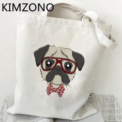 Kutya bevásárlótáska vásárló újrafelhasználható élelmiszerbolt bolsas de tela vászon bevásárlótáska sac cabas boodschappentas reciclaje sac toile