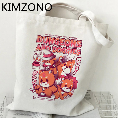 Kutya bevásárlótáska vásárló újrafelhasználható élelmiszerbolt bolsas de tela vászon bevásárlótáska sac cabas boodschappentas reciclaje sac toile