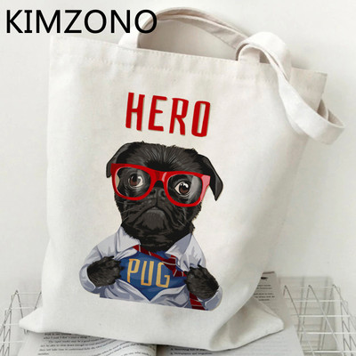 Kutya bevásárlótáska vásárló újrafelhasználható élelmiszerbolt bolsas de tela vászon bevásárlótáska sac cabas boodschappentas reciclaje sac toile