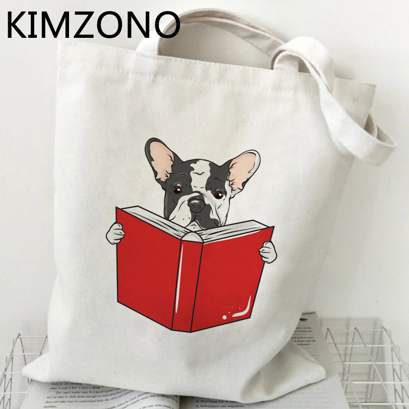 Kutya bevásárlótáska vásárló újrafelhasználható élelmiszerbolt bolsas de tela vászon bevásárlótáska sac cabas boodschappentas reciclaje sac toile