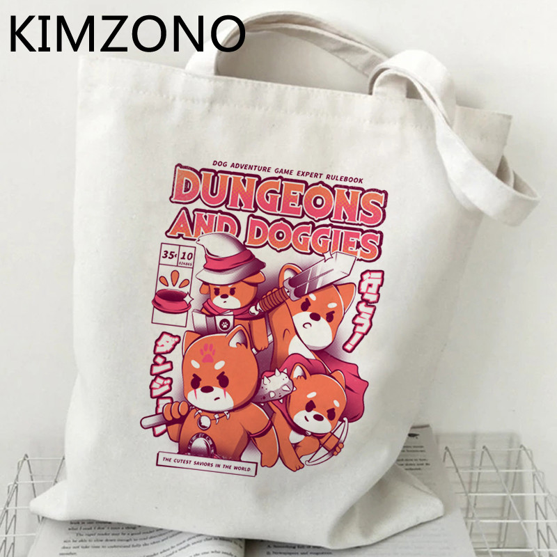 Kutya bevásárlótáska vásárló újrafelhasználható élelmiszerbolt bolsas de tela vászon bevásárlótáska sac cabas boodschappentas reciclaje sac toile