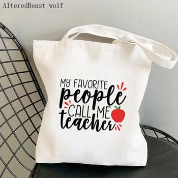 Дамска чанта Shopper Bag Math Teacher Printed Kawaii Bag Harajuku Shopping Canvas Shopper Bag Дамска чанта за момиче Tote Shoulder Lady Bag