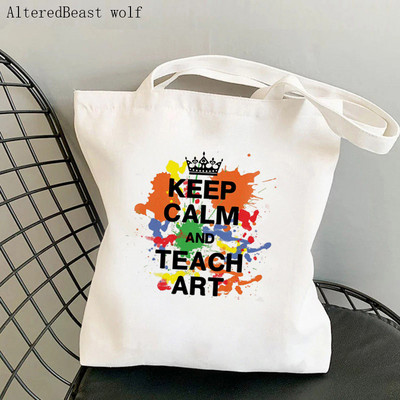 Női vásárló táska matematika tanár nyomtatott Kawaii táska Harajuku bevásárlóvászon vásárlótáska lány kézitáska Vállas női táska