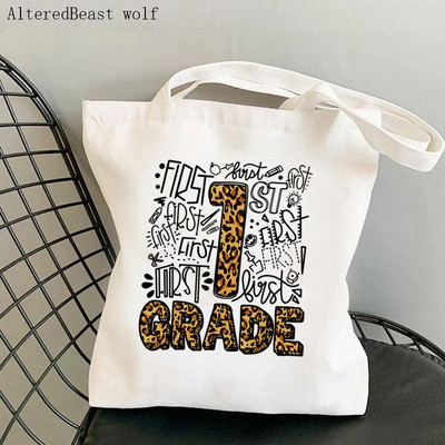 Női vásárló táska matematika tanár nyomtatott Kawaii táska Harajuku bevásárlóvászon vásárlótáska lány kézitáska Vállas női táska