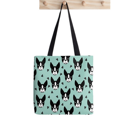 Juokingas Shopper beagle scatter mėtų Tote Print Tote Krepšys moterims Harajuku pirkėjo rankinė mergina Pečių pirkinių krepšys Lady Canvas Krepšys