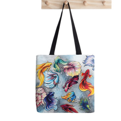 Juokingas Shopper beagle scatter mėtų Tote Print Tote Krepšys moterims Harajuku pirkėjo rankinė mergina Pečių pirkinių krepšys Lady Canvas Krepšys