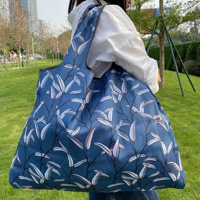 Daugkartinis pirkinių krepšys Maisto prekių krepšys Sulankstomas moteriškas pečių krepšys Plaunamas, patvarus, lengvas daugkartinis krepšys