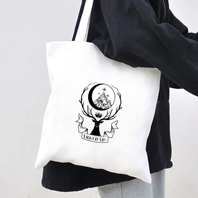 Dvor magle i bijesa Kuća vjetra ACOTAR Knjiga Noćni sud Mjesec Zvijezda Raspon krila Žene Platnene torbe na rame Pamučne torbe Ručna torba