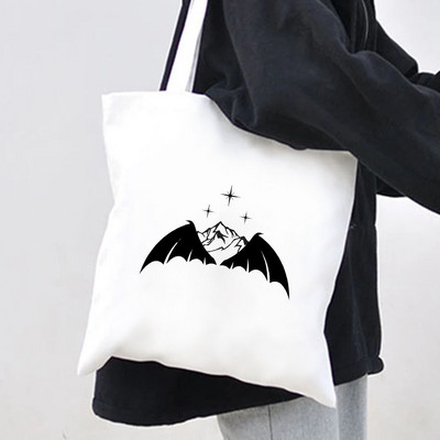 Dvor magle i bijesa Kuća vjetra ACOTAR Knjiga Noćni sud Mjesec Zvijezda Raspon krila Žene Platnene torbe na rame Pamučne torbe Ručna torba