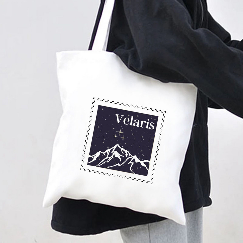 Dvor magle i bijesa Kuća vjetra ACOTAR Knjiga Noćni sud Mjesec Zvijezda Raspon krila Žene Platnene torbe na rame Pamučne torbe Ručna torba