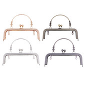 Metalni okvir, kopča, ručka, luk, brava, starinski uzorak, dodaci za torbicu za torbicu