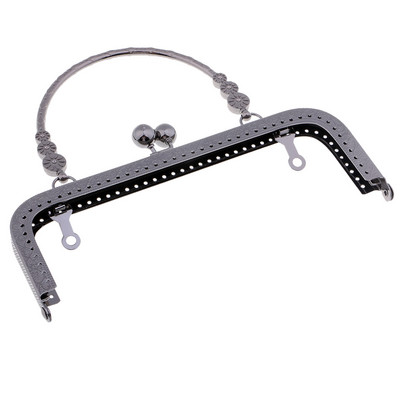 Metalni okvir, kopča, ručka, luk, brava, starinski uzorak, dodaci za torbicu za torbicu