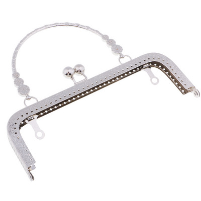 Metalni okvir, kopča, ručka, luk, brava, starinski uzorak, dodaci za torbicu za torbicu