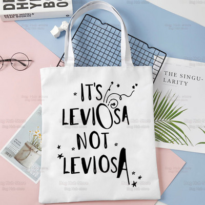 Tas ir LeviOsa, nevis LeviosA Print Canvas plecu soma sievietēm Rokassomas Eko atkārtoti lietojama iepirkumu soma Vintage modes Ulzzang soma