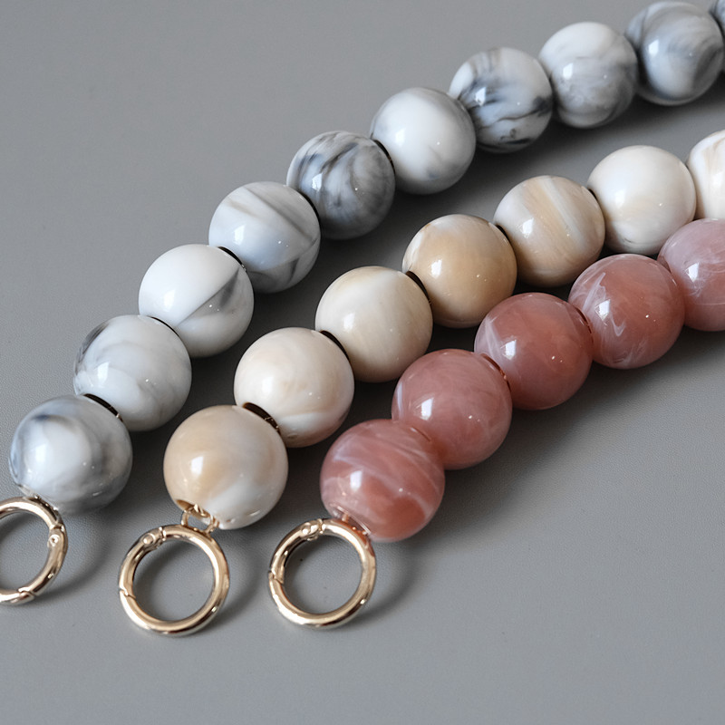 Novi dodaci za žensku torbu Bijelo Zeleno Crveni Dijelovi od akrilne smole Luksuzna narukvica od kuglica ručne izrade Ženska zamjenska ručka za torbicu